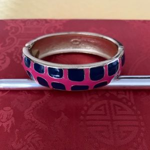 Pink and Blue Enamel Bracelet